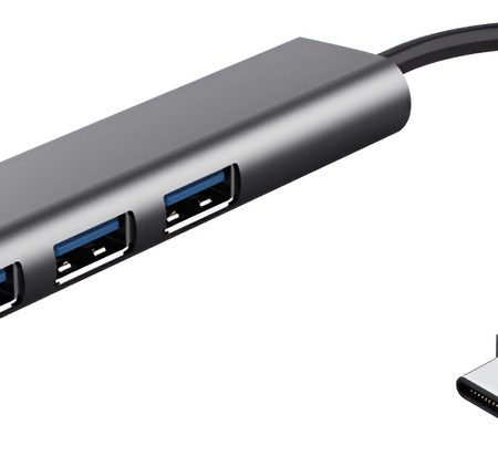 Hub Usb 3.2 Gen 1 4 Puertos Aluminio Trust Halyx 24948