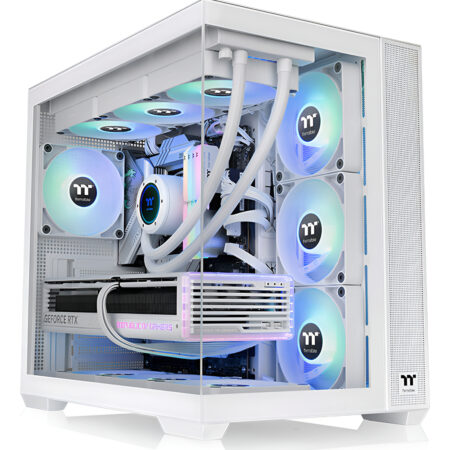 Gabinete Thermaltake View 380 Tg Argb Snow White Tempered