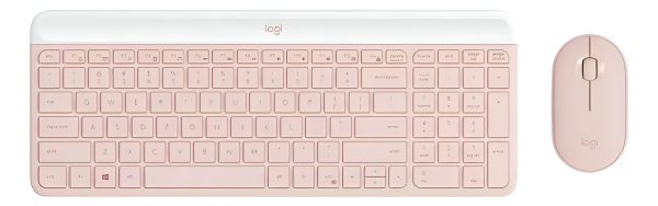 Kit Teclado Y Mouse Inalámbrico Logitech Mk470 Slim Rose