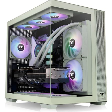 Gabinete Thermaltake View 380 Tg Argb Matcha Green Fan X4