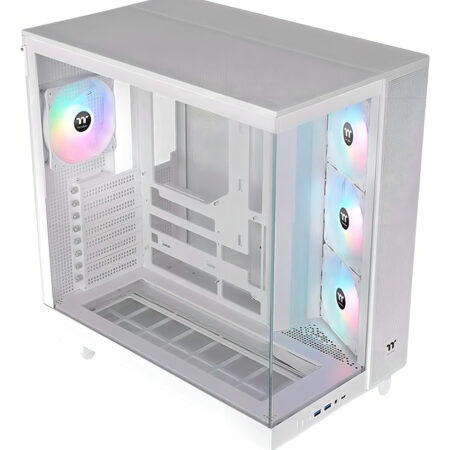 Gabinete Thermaltake View 380 Xl Tg Argb Snow White Tempered