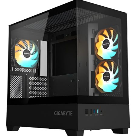 Gabinete Gamer Gigabyte C201p M-atx Black 3x Cooler Argb