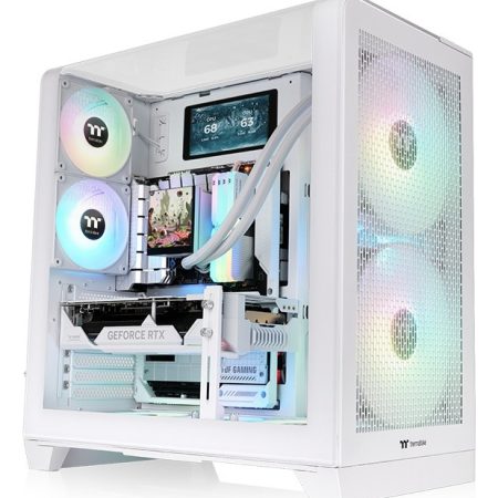 Gabinete Tt View 390 Air Mid- Tg Curvo Fan X2 Argb Black