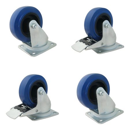 Kit X 4 Ruedas C/ Freno S/ Freno 80mm Pennelcom Kpenn-0132