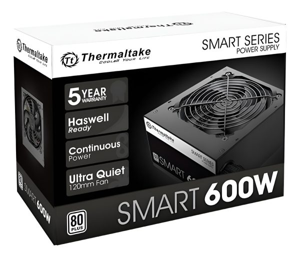 Fuente Gamer Thermaltake Smart 600w Ag80 Plus White