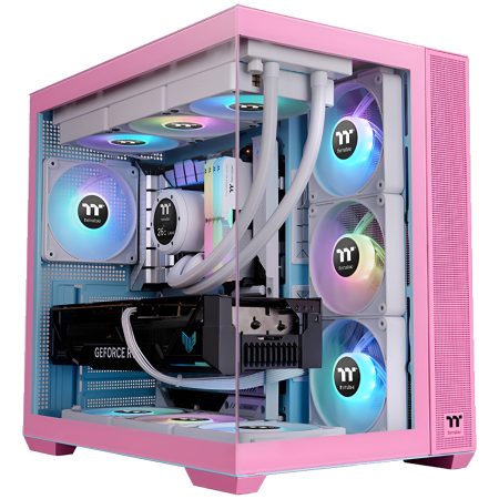 Gabinete Tt View 380 Mid-tower Tg Fan Argb X4 Bubble Pink