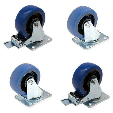 Kit X 4 Ruedas C/ Freno S/ Freno 100mm Pennelcom Kpenn-0136