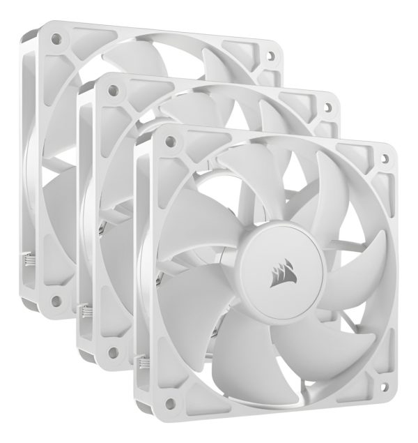 Fan Cooler Corsair Rs120 120mm Pwm 25mm Fan White Pack X3