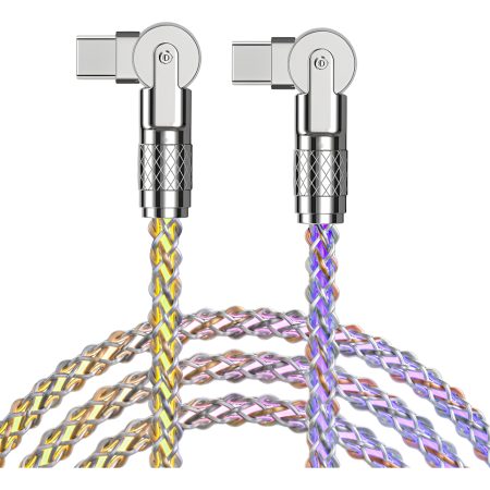 Cable Tipo C A Tipo C Con Rgb 100w Largo 1m Hasta 10gbps