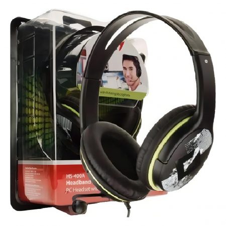 Genius Hs-400a Auricular Pc C/ Mic - Conector Doble Negro