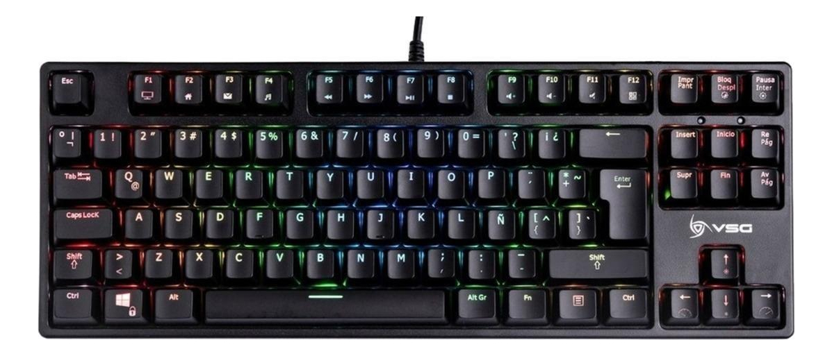 Teclado Vsg Qwerty Kailh Blue Español Latinoamérica Color Negro Con Luz Rgb - Image 10