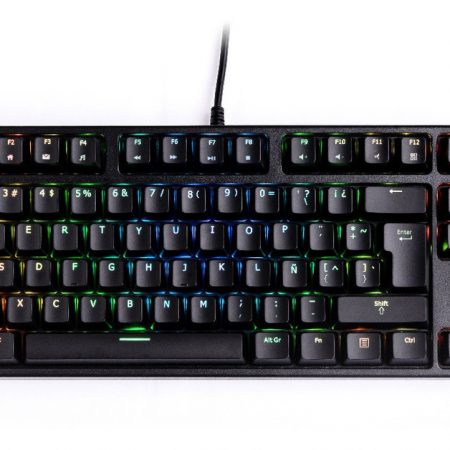 Teclado Vsg Qwerty Kailh Blue Español Latinoamérica Color Negro Con Luz Rgb