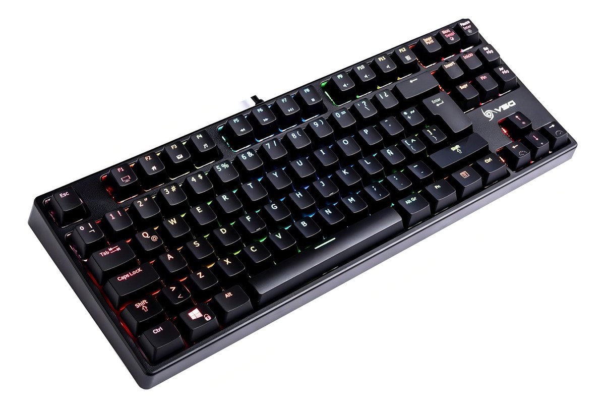 Teclado Vsg Qwerty Kailh Blue Español Latinoamérica Color Negro Con Luz Rgb - Image 4
