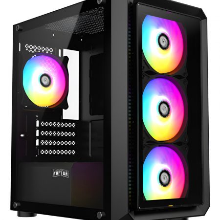 Gabinete Gamer Raptor Infinity Glass Mid-tower Fan Rgb X4
