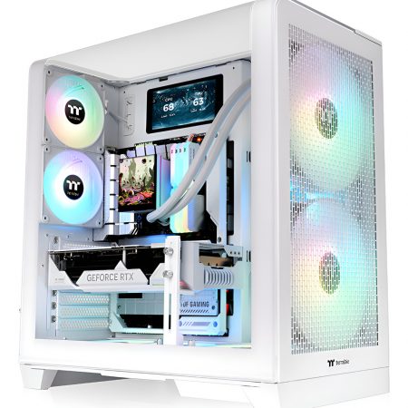 Gabinete Tt View 390 Air Mid- Tg Curvo Fan X2 Argb Black