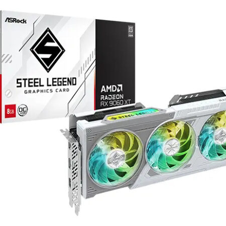 Placa De Video Radeon Rx 9060 Xt 8gb Asrock Steel Legend Oc