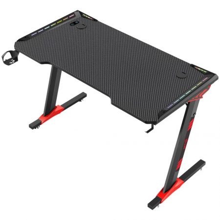 Escritorio Gamer Raptor Glow Station Se Rgb P/vaso P/auri