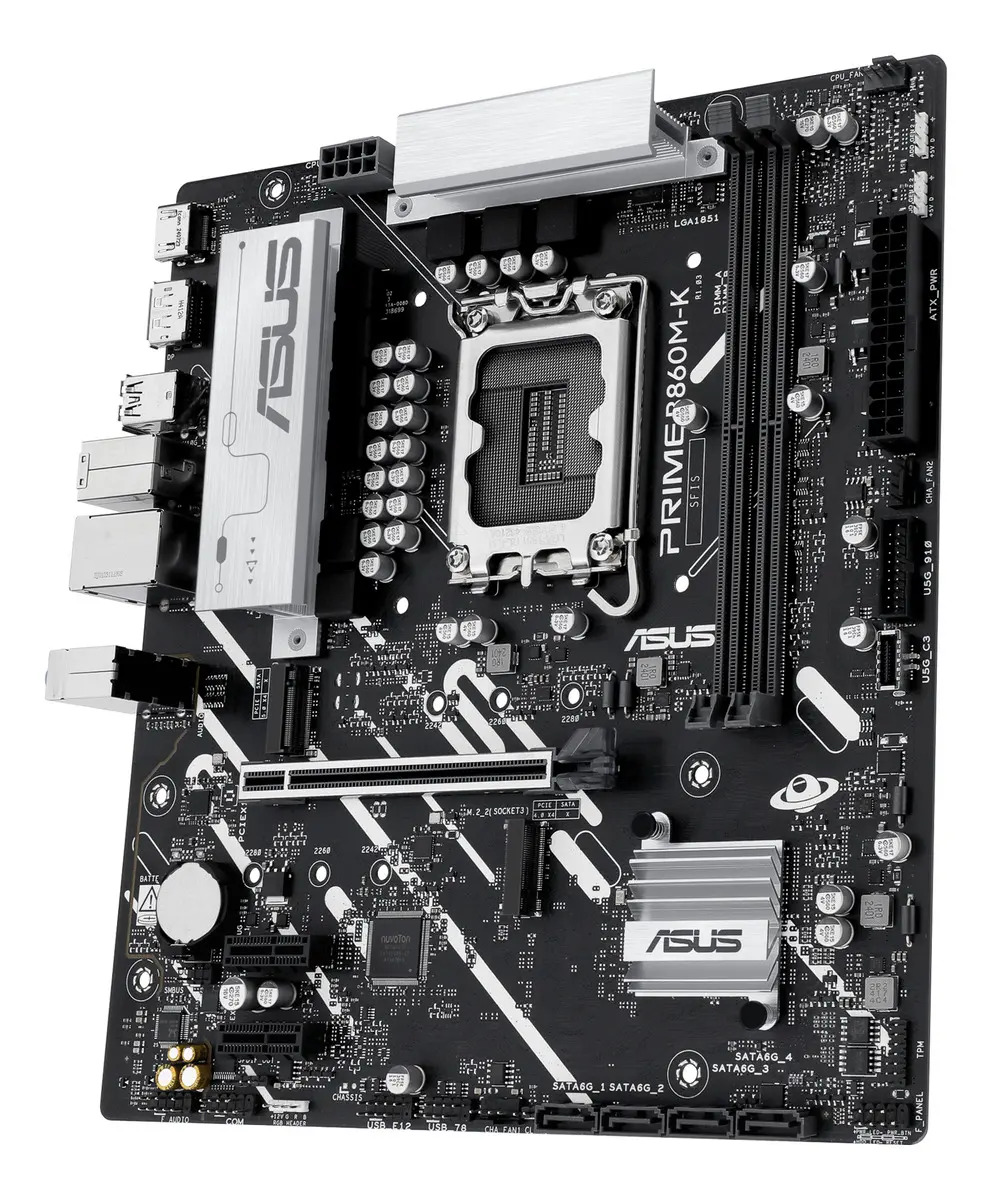 Tarjeta Madre Asus Prime B860m-k Lga1851 Ddr5 Micro Atx Color Negro - Image 3