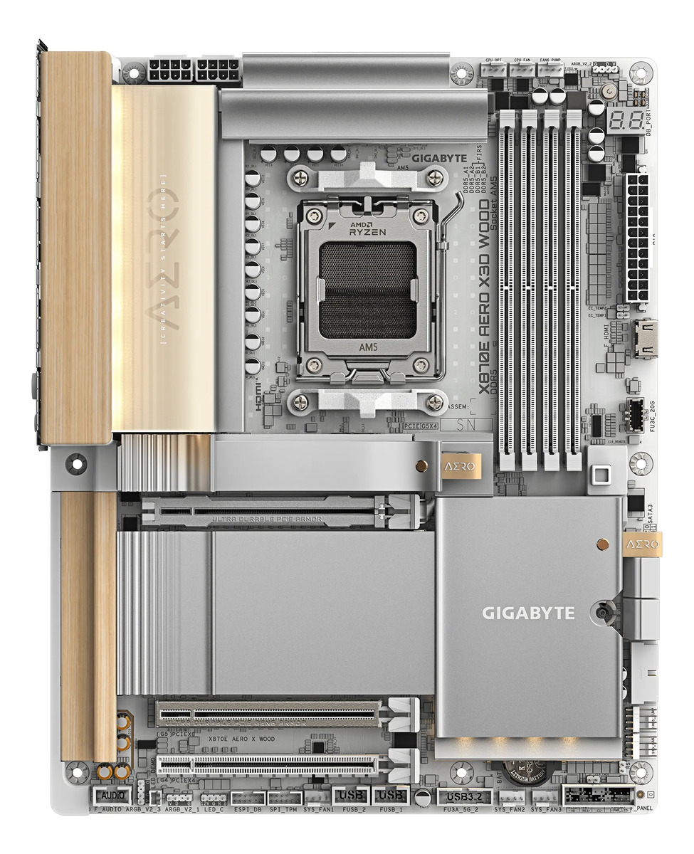 Mother Gigabyte X870e Aero X Wood Am5 Ddr5 Pcie 5.0 - Image 4