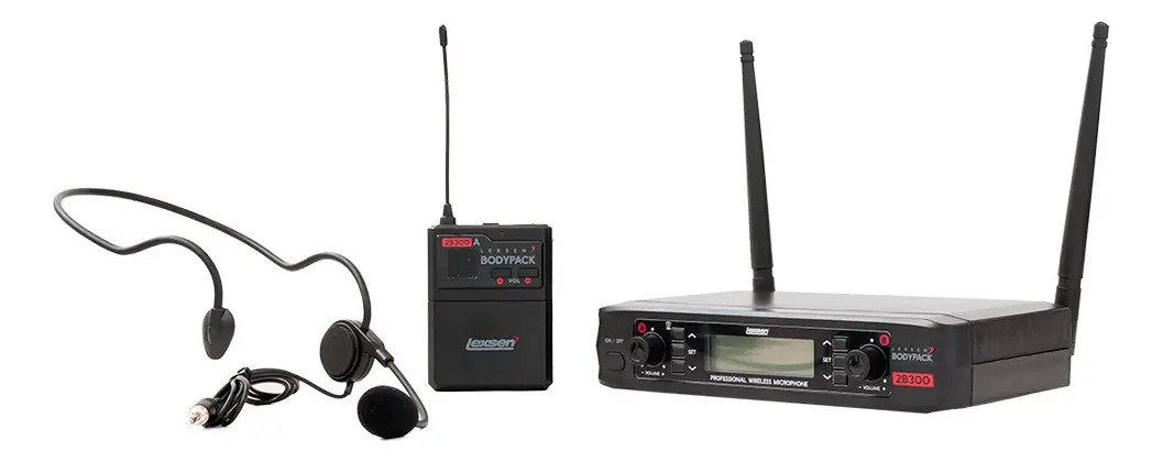 Sistema De Microfono Doble Vincha Uhf Lexen 2b300 - Image 4