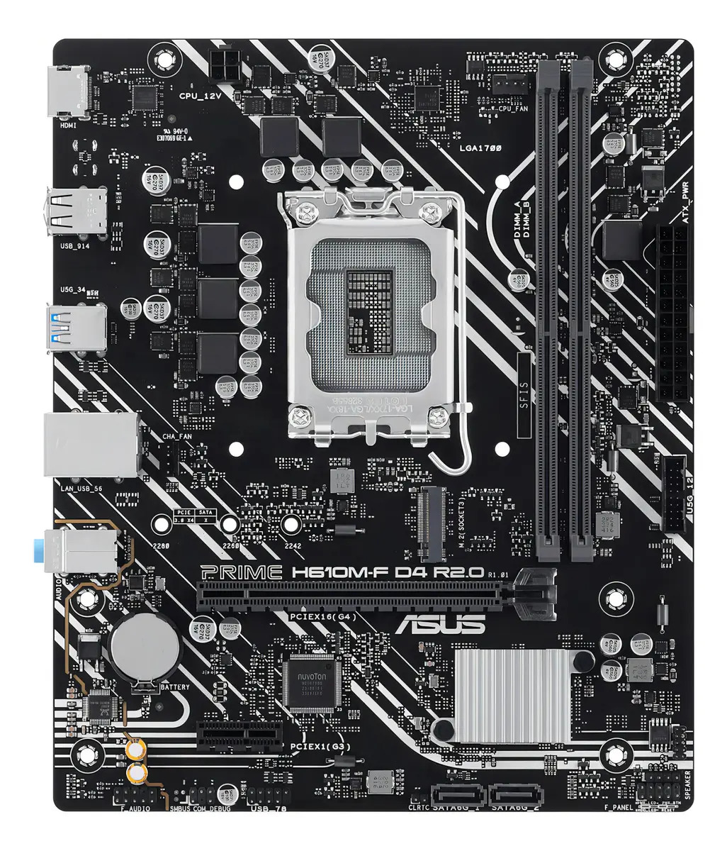Mother Asus Prime H610m-f D4 R2.0 Intel 1700 Ddr4 - Image 2