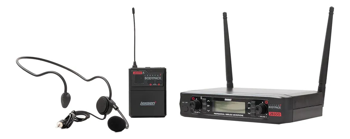 Sistema De Microfono Doble Vincha Uhf Lexen 2b2 - Image 2