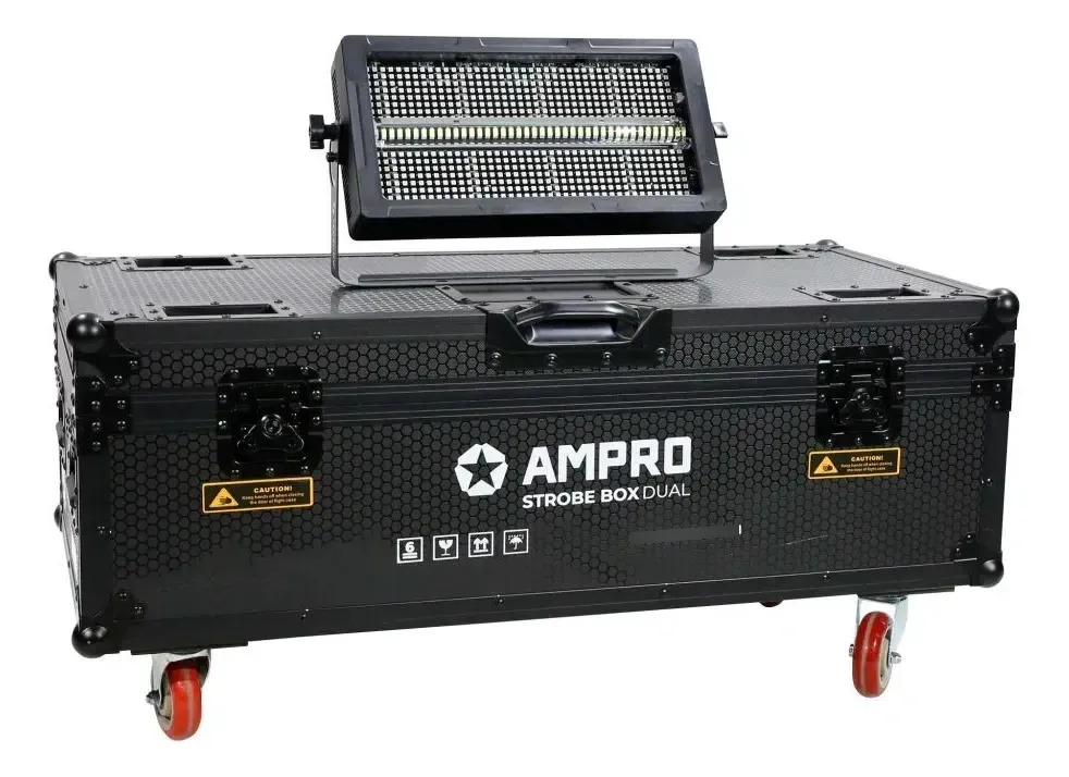 Kit X 6 Efecto Estrobo Wash 3 En 1 Ampro Strobe Box Dual Kit
