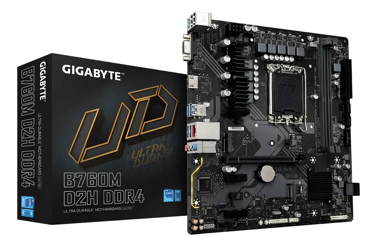Motherboard Gigabyte B760m D2h Ddr4 Lga1700 Micro Atx Black - Image 2