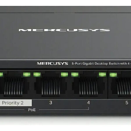 Switch Mercusys MS105gp de 5 puertos Gigabit C/4 puertos PoE