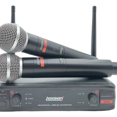 Sistema De Microfono Doble Mano Uhf Lexen 2h2