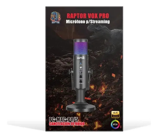 Microfono Usb Streaming 1.8m Raptor Vox Pro Rgb - Image 4