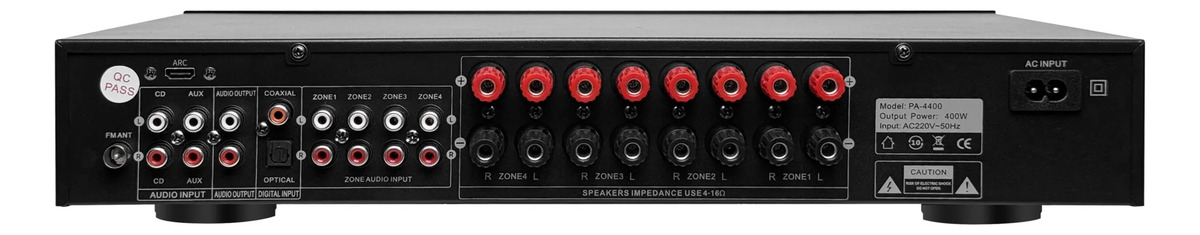 Amplificador Digital Hi-fi 400w Rms Hypersound Pa-4400 - Image 2