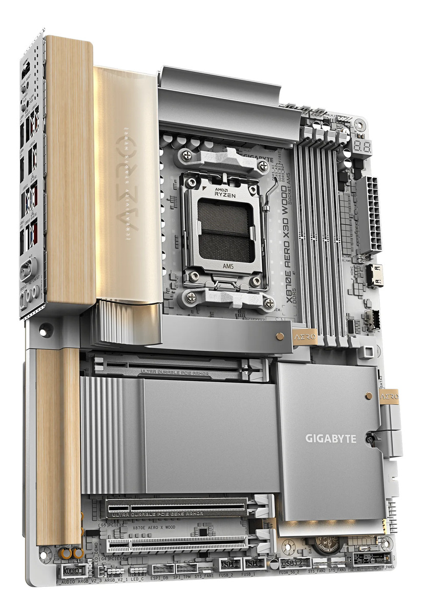 Mother Gigabyte X870e Aero X Wood Am5 Ddr5 Pcie 5.0 - Image 3