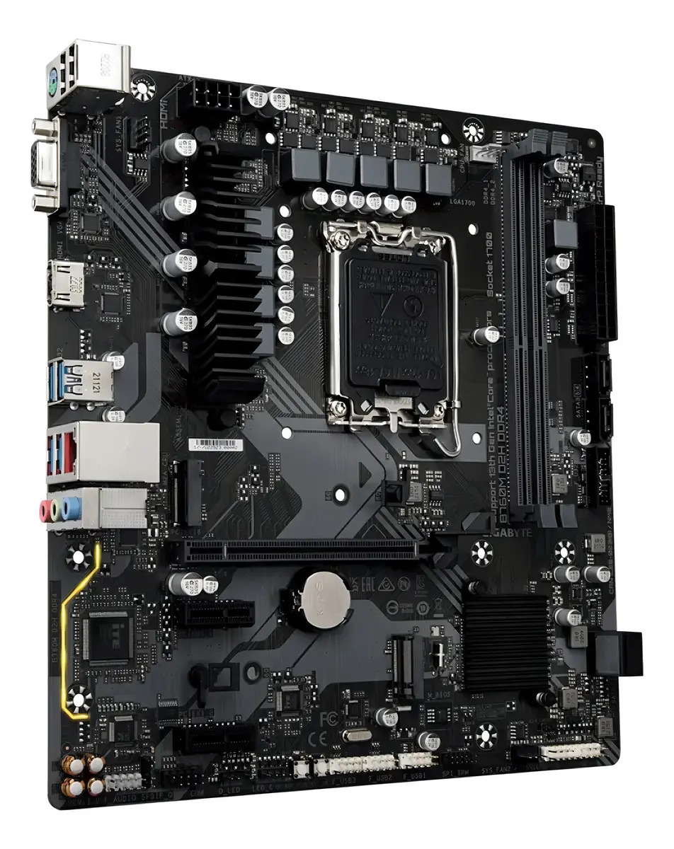 Motherboard Gigabyte B760m D2h Ddr4 Lga1700 Micro Atx Black - Image 3