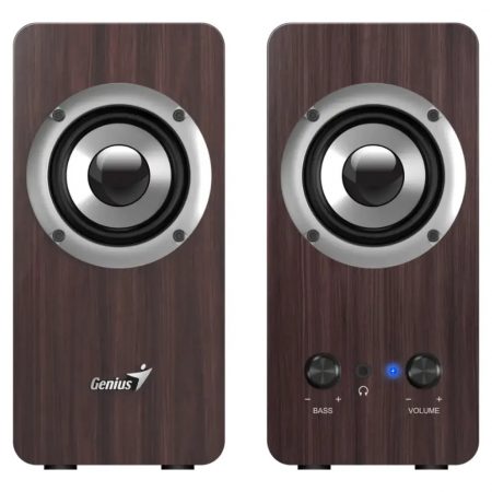 Parlantes Genius Sp-hf400 2.0 10w Pc Dark Brown Marrón Oscuro