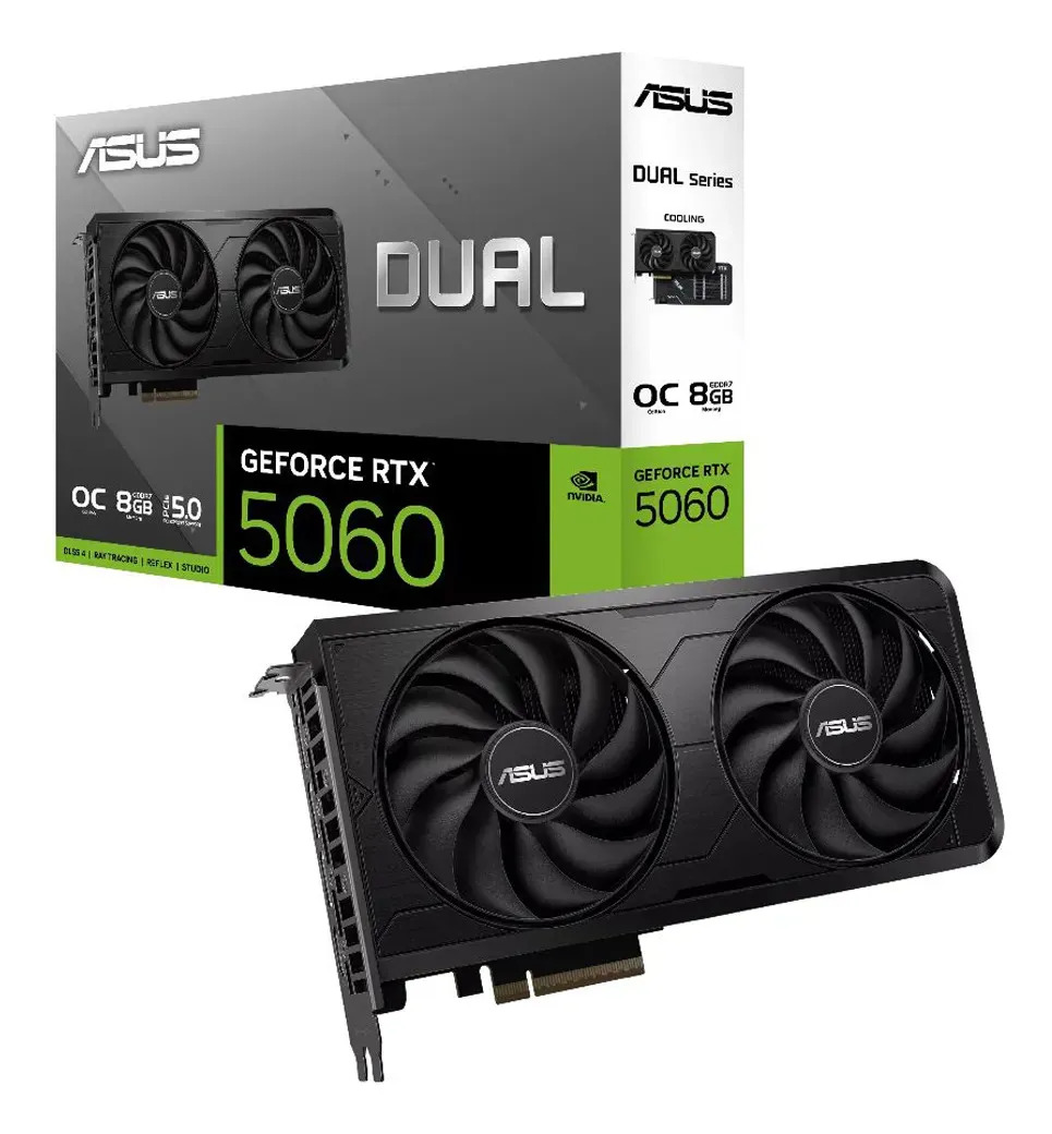 Placa De Video Geforce Rtx 5060 8gb Asus Dual Oc Evo