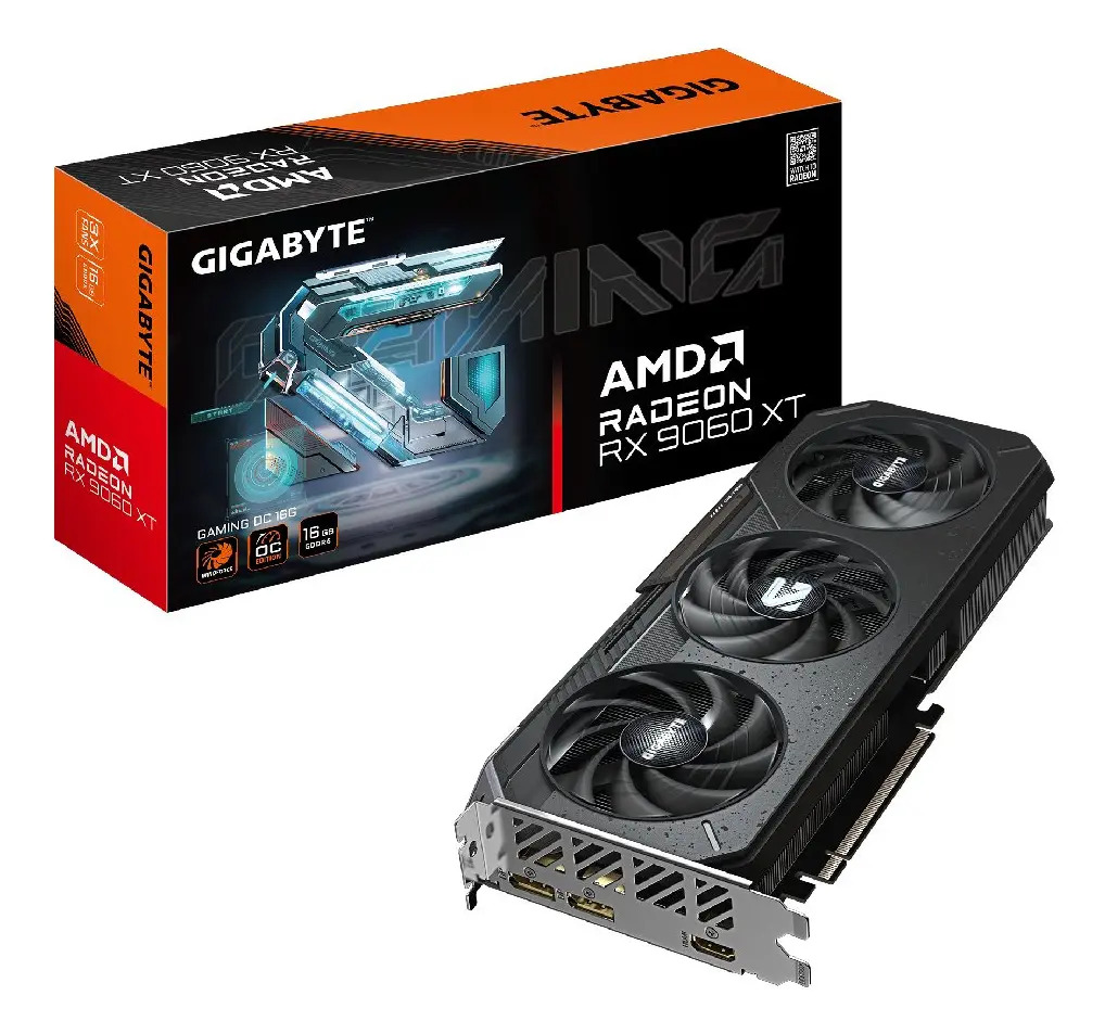 Placa De Video Gigabyte Rx 9060 Xt Gaming Oc 16g Gddr6