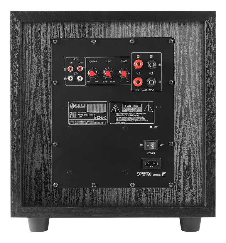 Subwoofer Activo 10 Pulgadas 120w Rms Hypersound Asw-6689d - Image 5