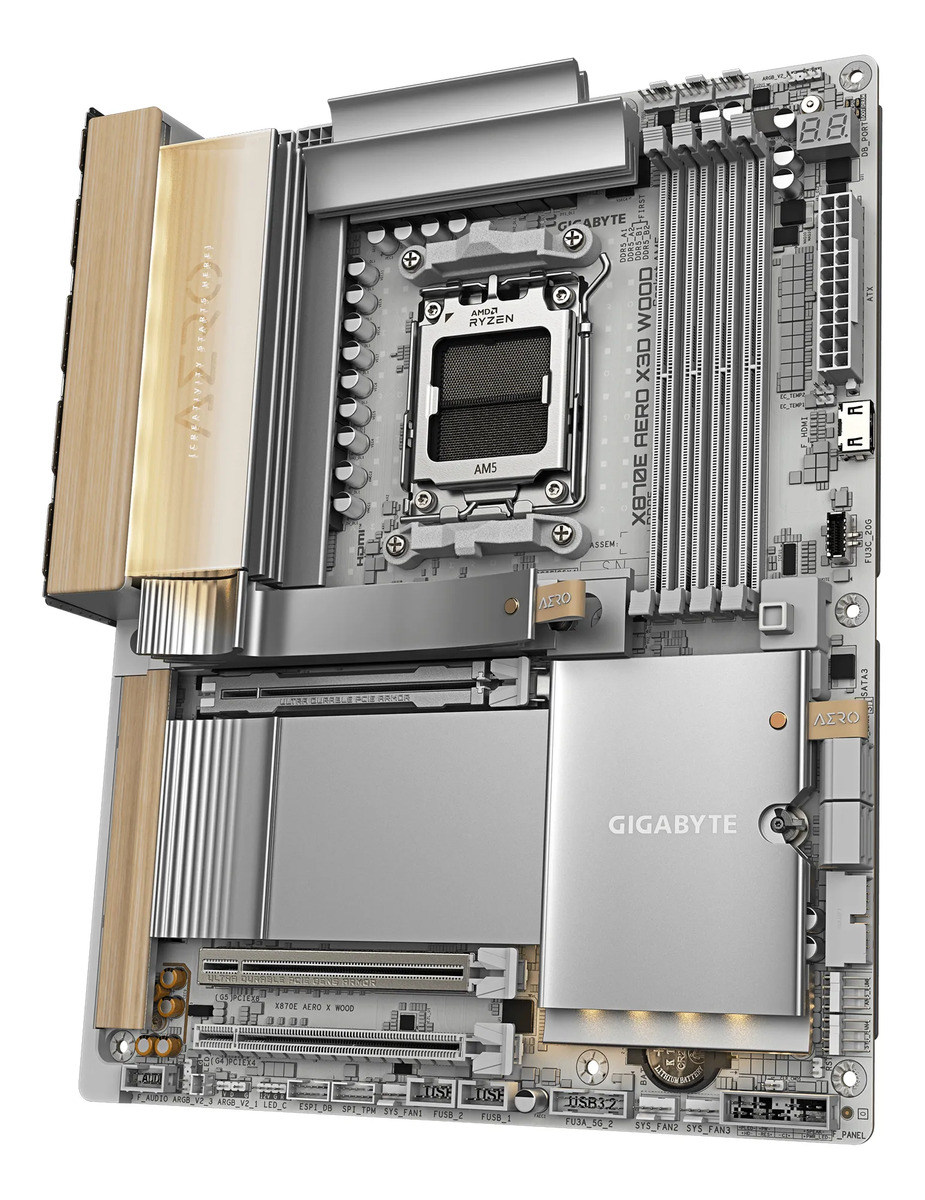 Mother Gigabyte X870e Aero X Wood Am5 Ddr5 Pcie 5.0 - Image 2