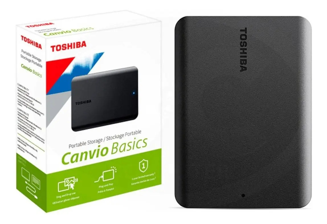 Disco Duro Externo Toshiba Canvio Basics 1 Tb, Portátil Usb 3.0 Negro - Image 2