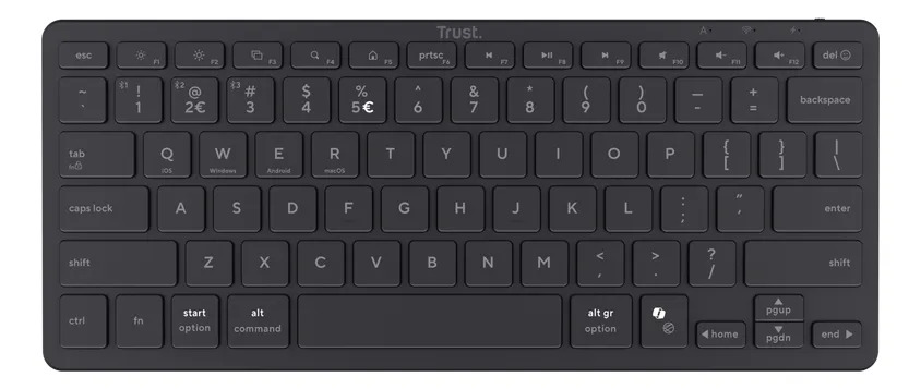 Teclado Bluethooth Nano Ii Multidevice Us Eng Trust 25730