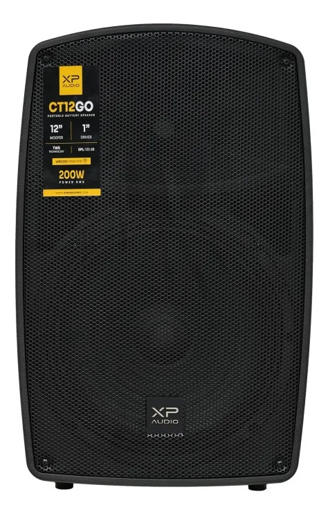 Bafle Portátil Xp Audio Ct12go Con Batería Y Dsp Integrado Negro