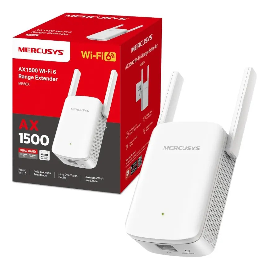 Extensor De Wifi Mercusys Me60x Ax1500 Wifi 6 2 Antenas