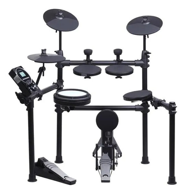 Batería Electrónica Medeli Mz520 5 Cuerpos 7 Pads Color Gris oscuro
