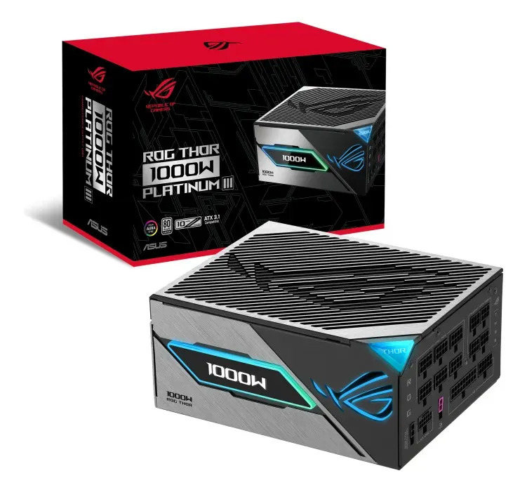 Fuente Asus Rog Thor 1000w Gaming Atx 3.1 Pcie 5.1 80 Plus