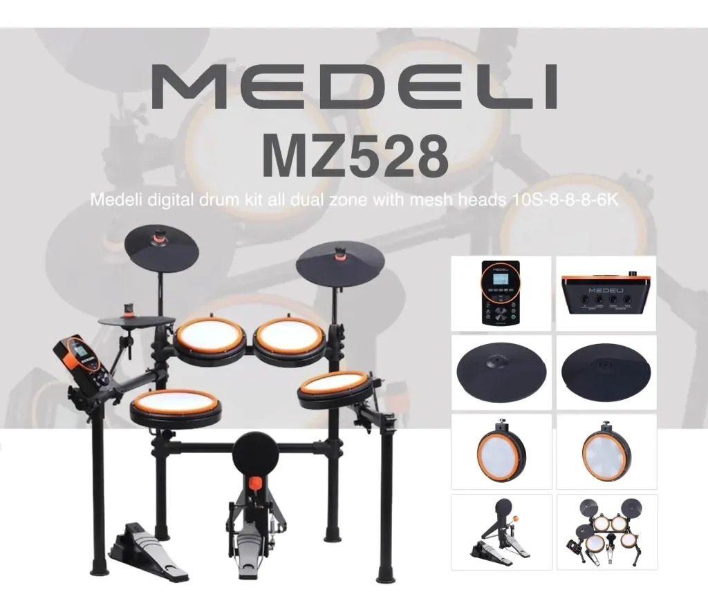 Bateria Electronica 8 Pads Sensitivos Medeli Mz528 - Image 7